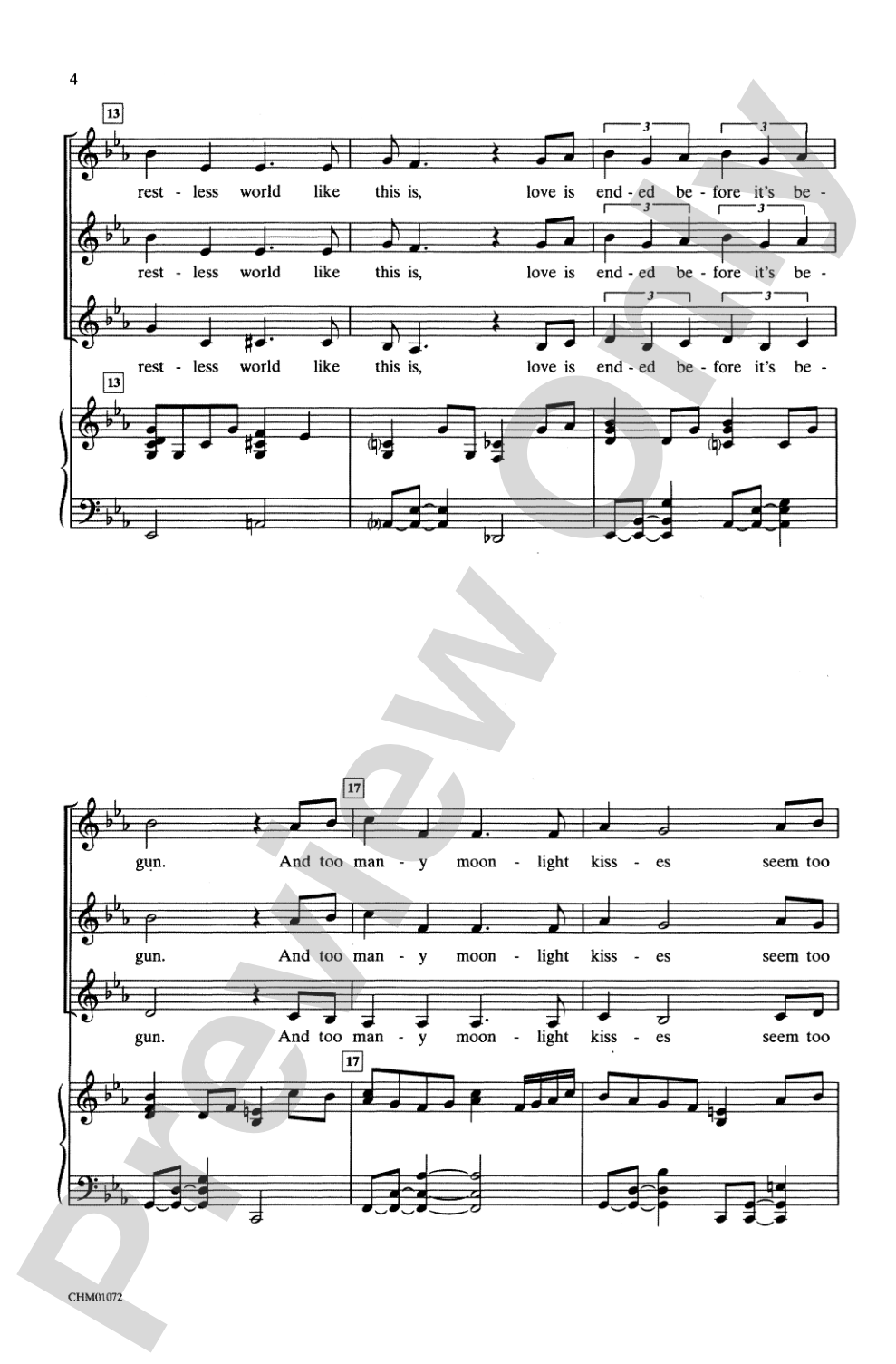 When I Fall in Love: SSA Choral Octavo