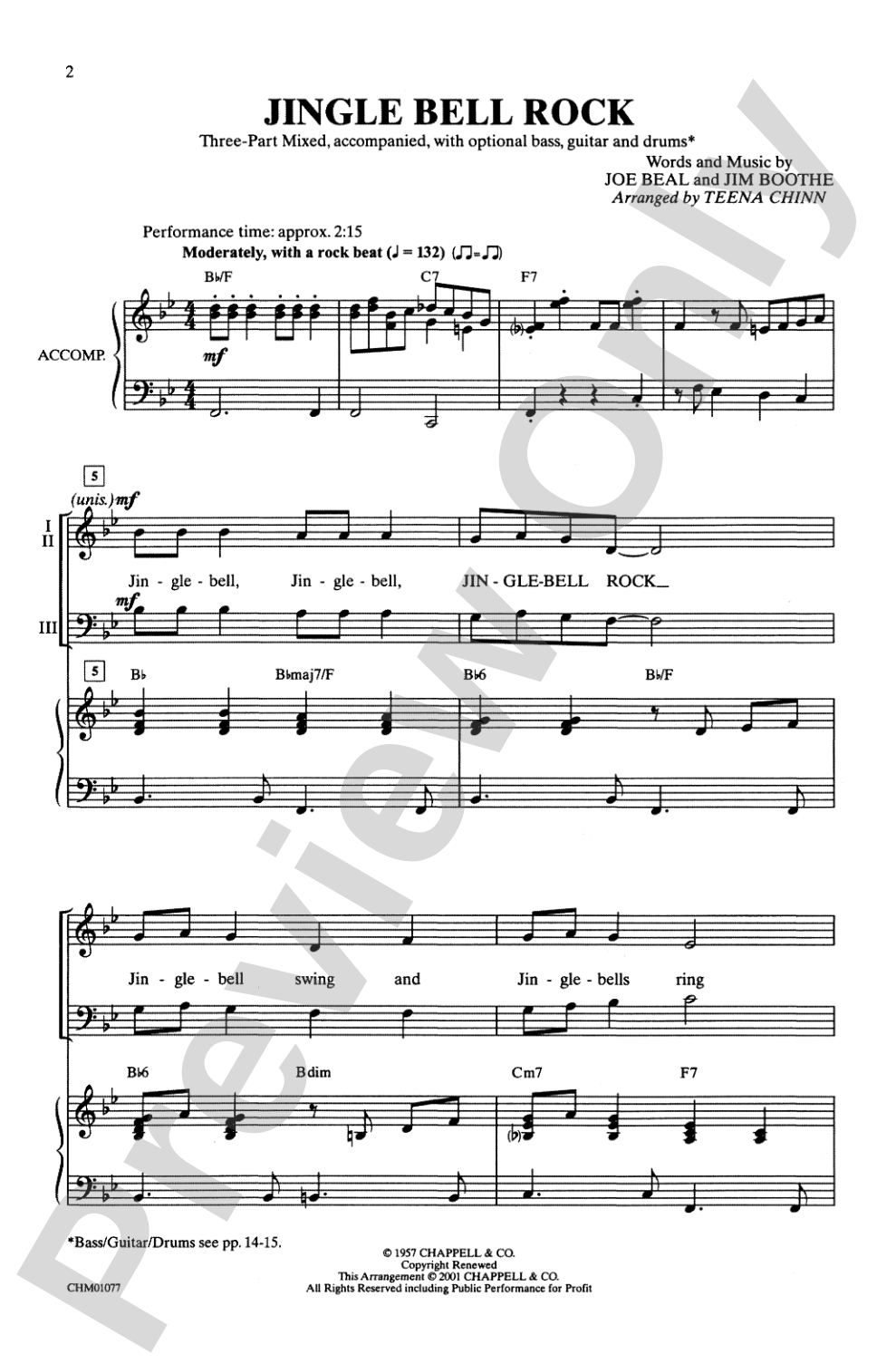 Jingle-Bell Rock: 3-Part Mixed Choral Octavo