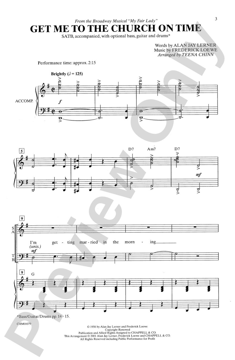 Get Me to the Church on Time: SATB Choral Octavo