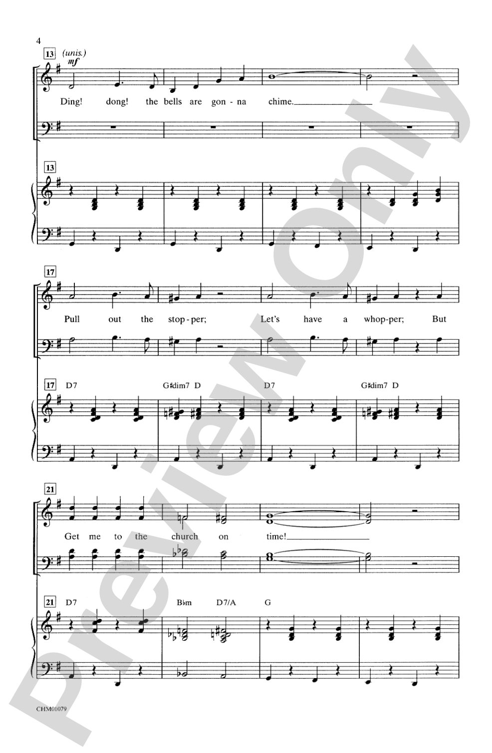 Get Me to the Church on Time: SATB Choral Octavo