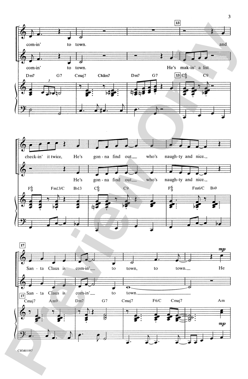 Santa Claus Is Comin' to Town: 2-Part Choral Octavo