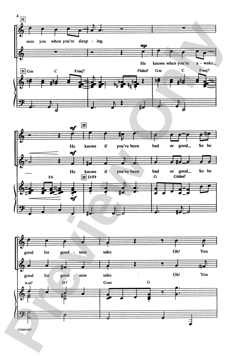 Santa Claus Is Comin' to Town: 2-Part Choral Octavo