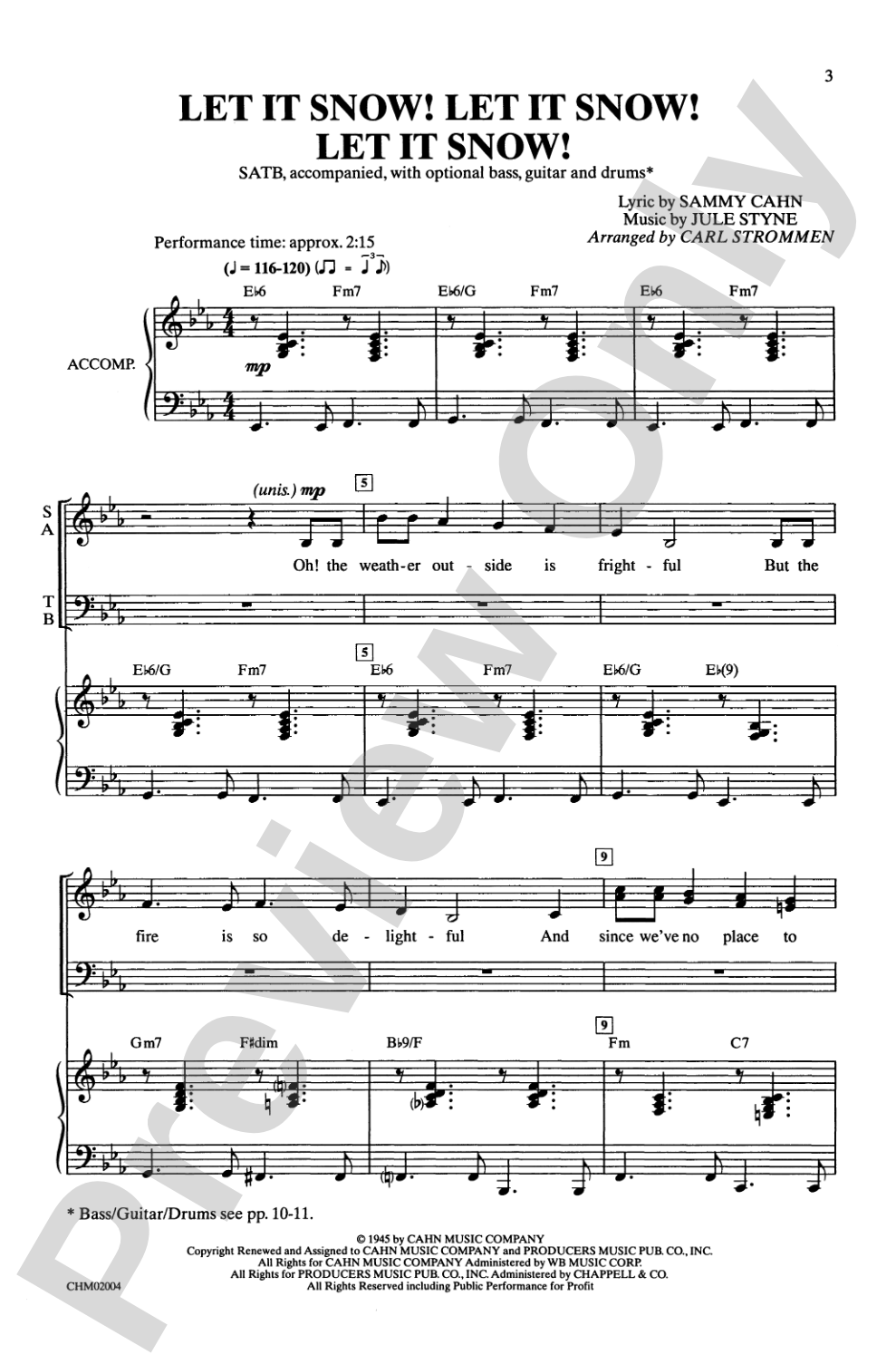 Let It Snow! Let It Snow! Let It Snow!: SATB Choral Octavo