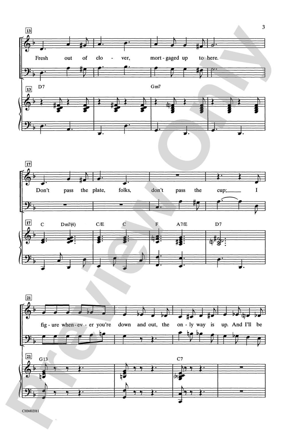 Hey, Look Me Over: SATB Choral Octavo