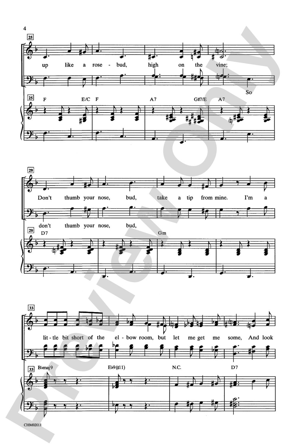 Hey, Look Me Over: SATB Choral Octavo