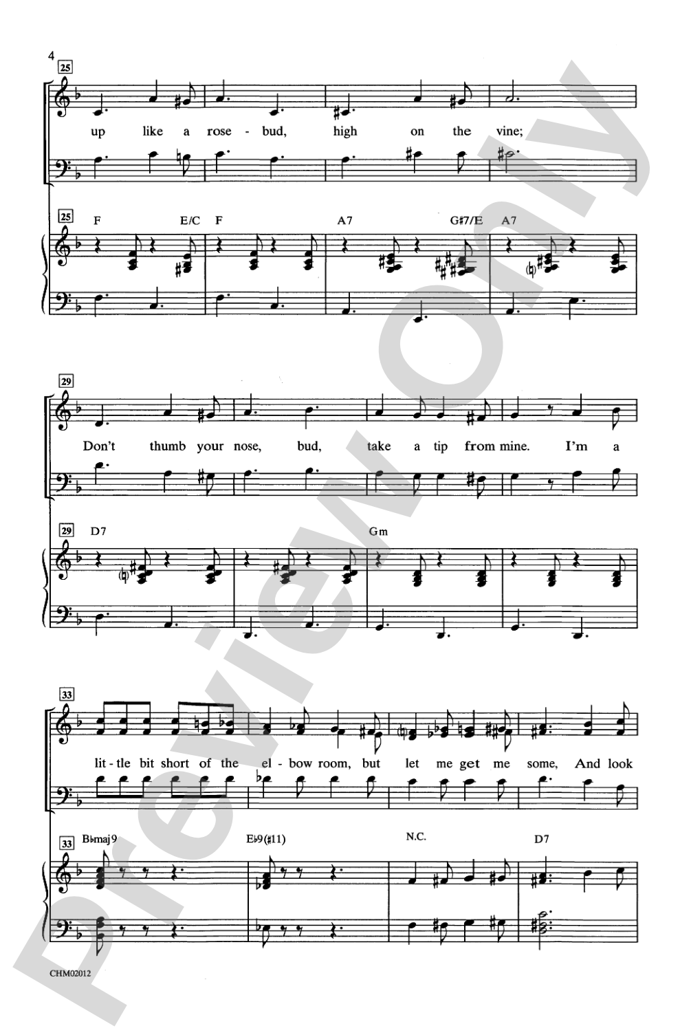 Hey, Look Me Over: 3-Part Mixed Choral Octavo