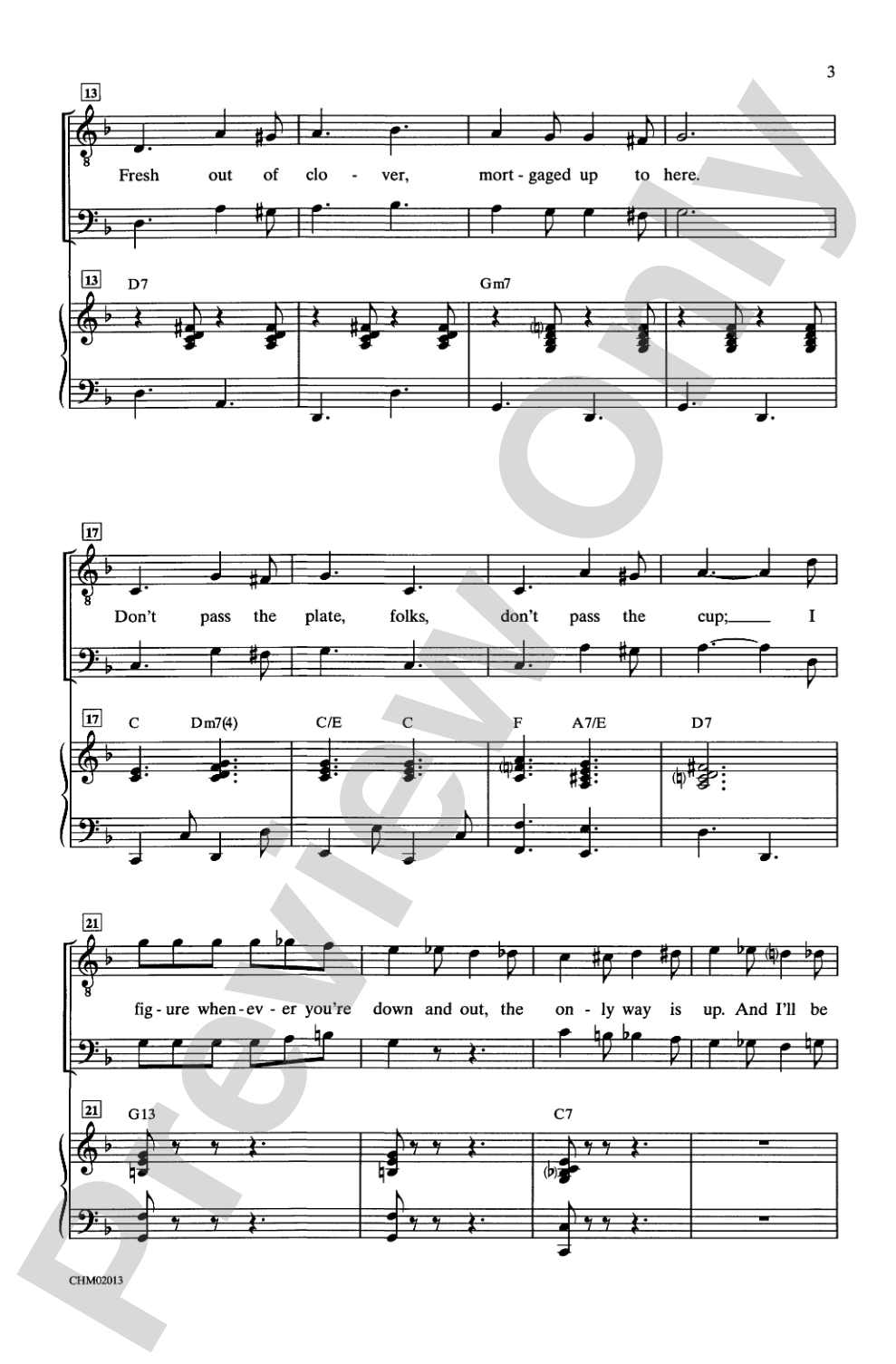 Hey, Look Me Over: TTBB Choral Octavo