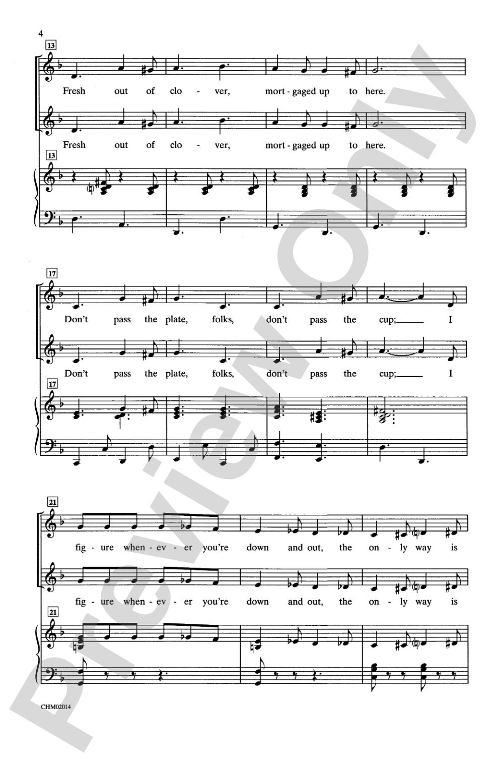 Hey, Look Me Over: 2-Part Choral Octavo