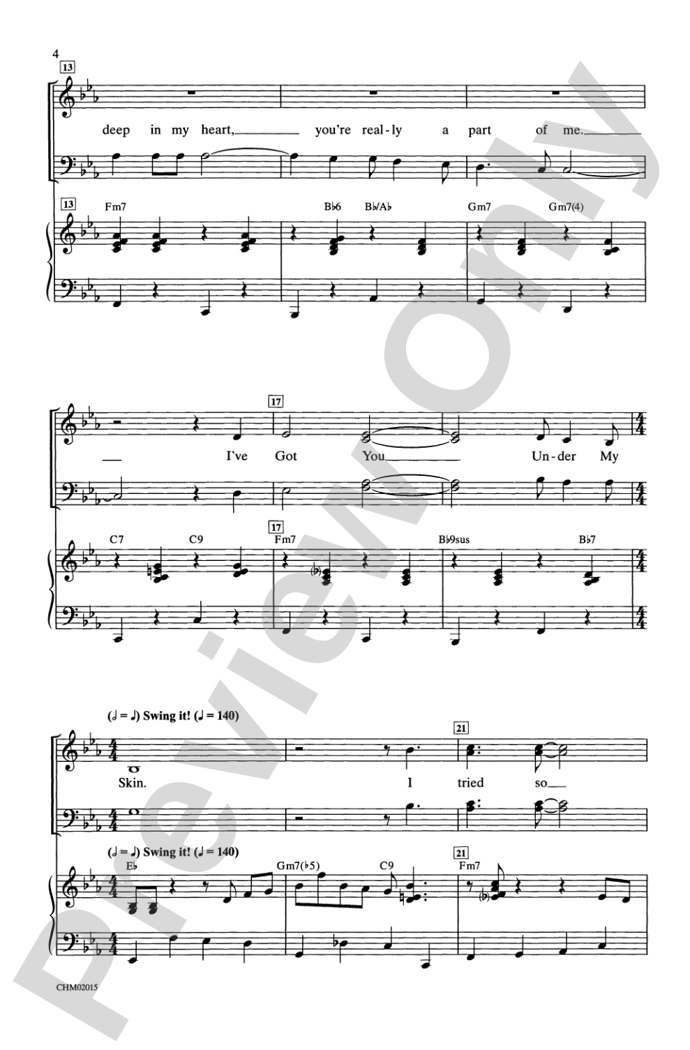 I've Got You Under My Skin: SATB Choral Octavo