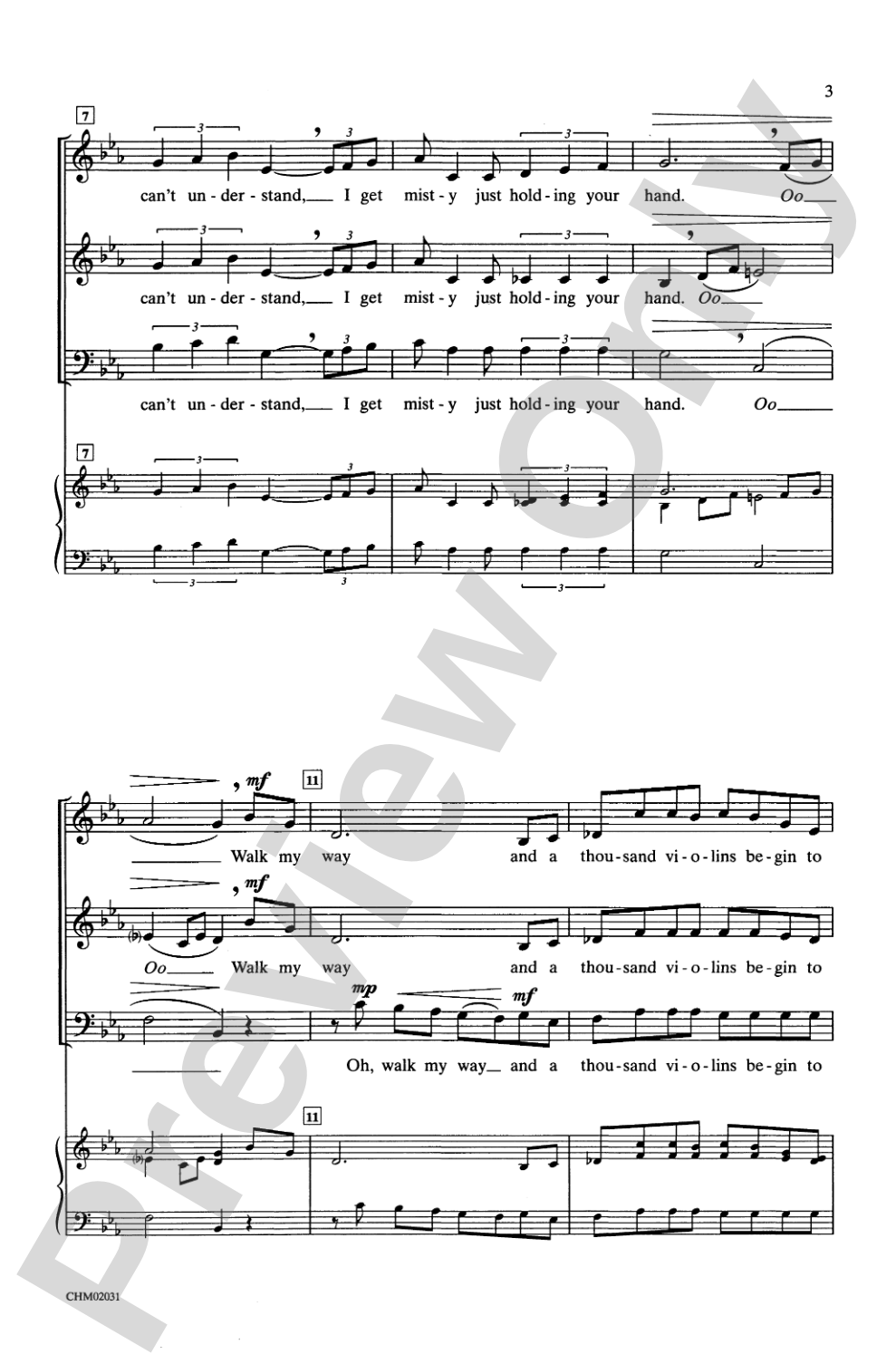 Misty: SAB, <I>a cappella</I> Choral Octavo