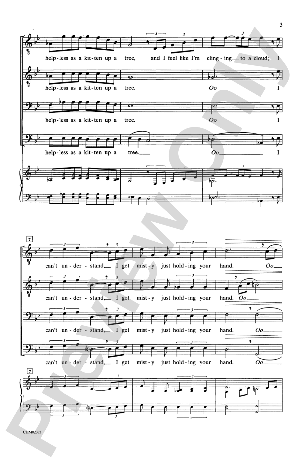 Misty: TTBB, <I>a cappella</I> Choral Octavo
