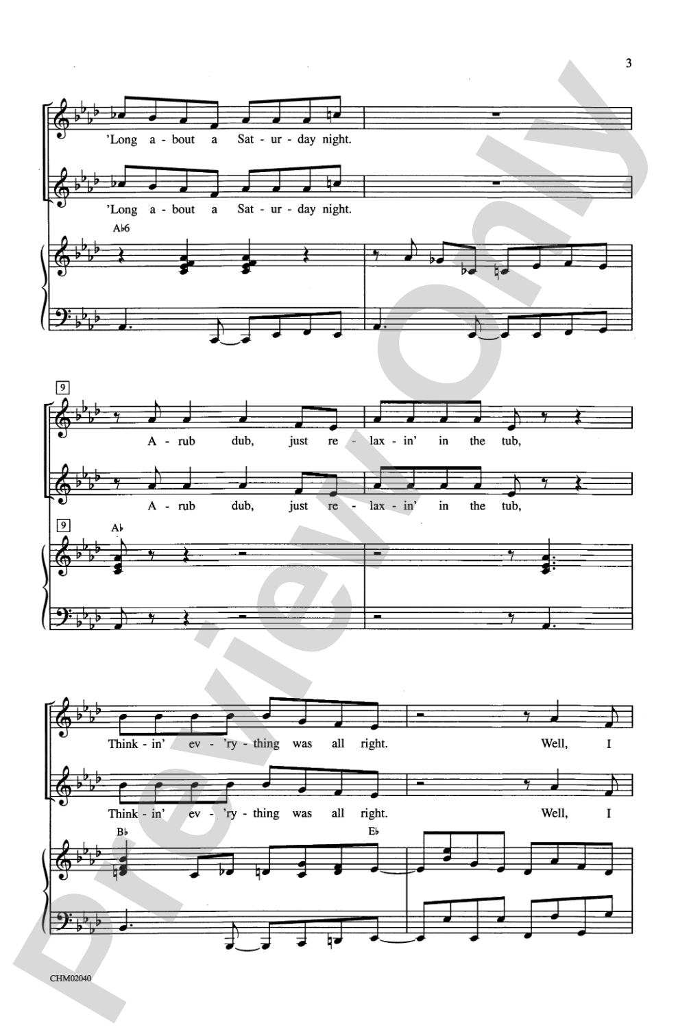 Splish Splash: 2-Part Choral Octavo