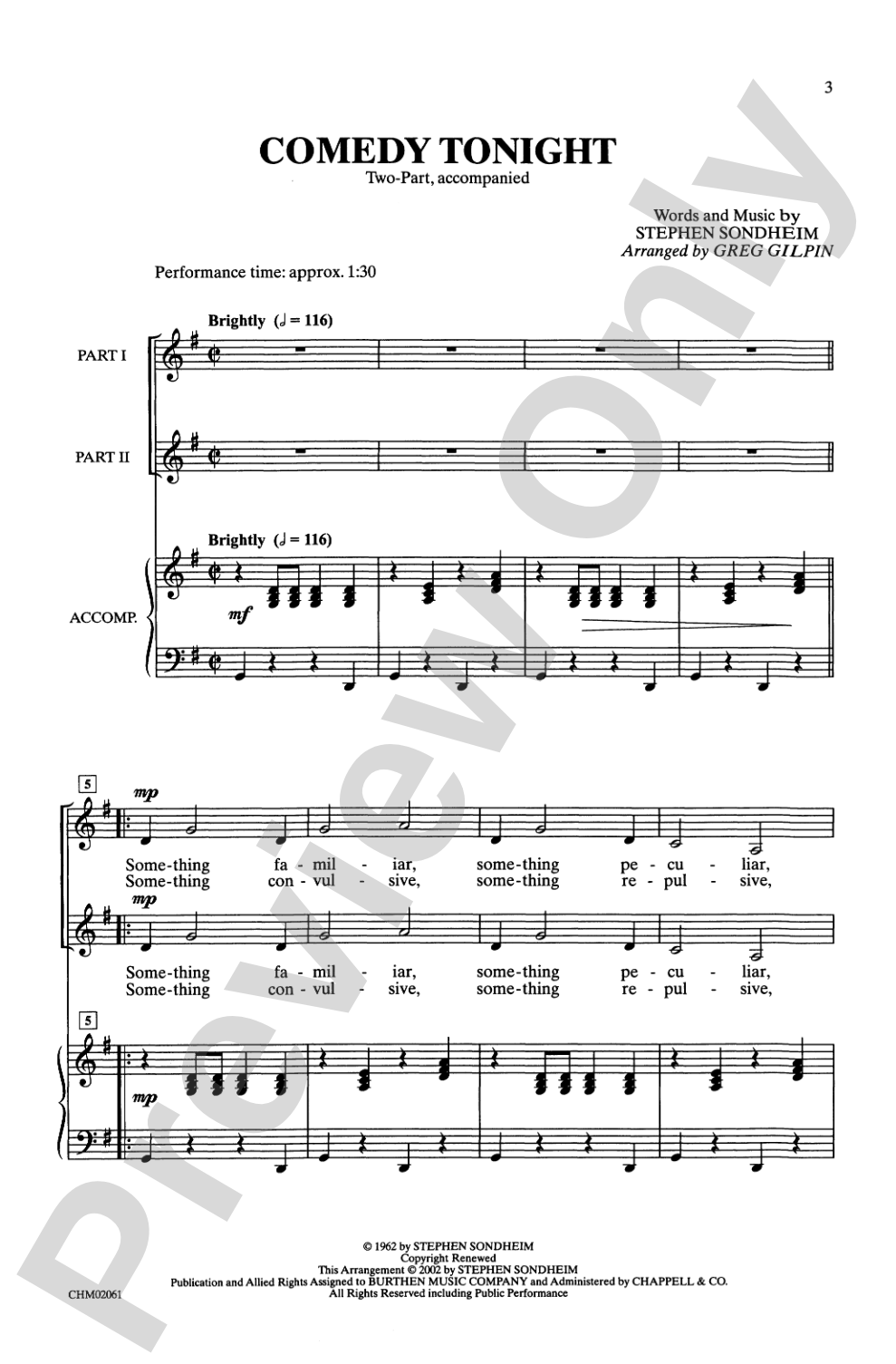 Comedy Tonight: 2-Part Choral Octavo
