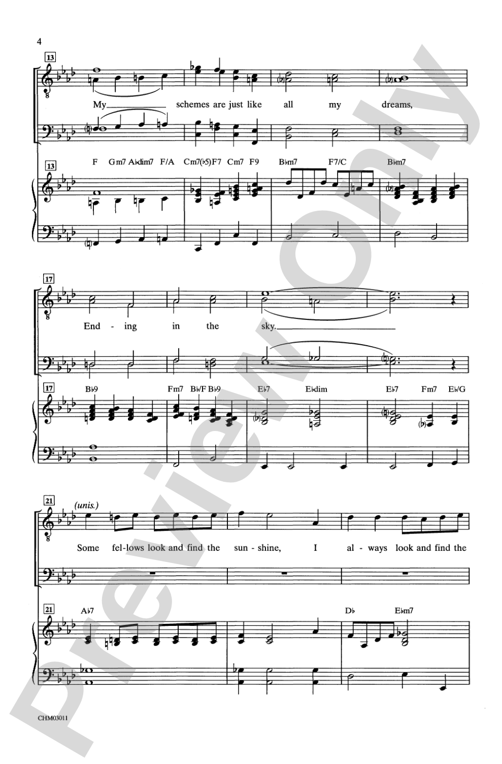 I'm Always Chasing Rainbows: TTBB Choral Octavo