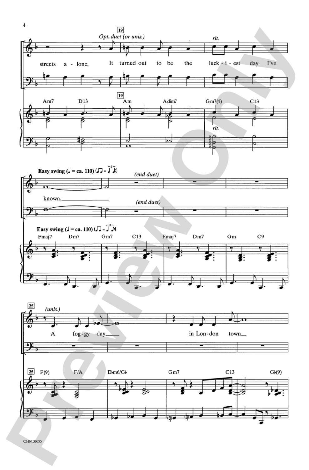 A Foggy Day: 3-Part Mixed Choral Octavo