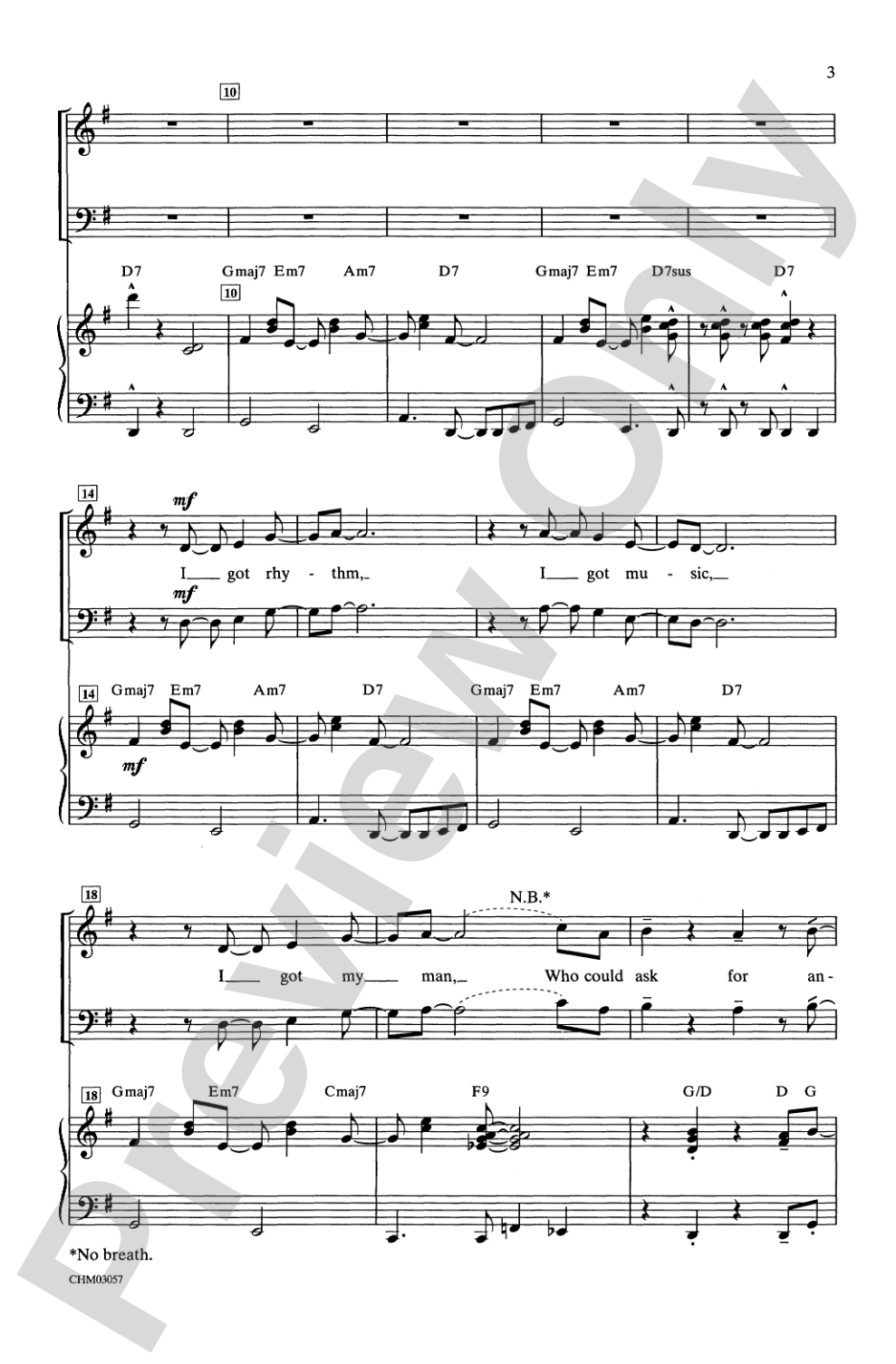 I Got Rhythm: SAB Choral Octavo