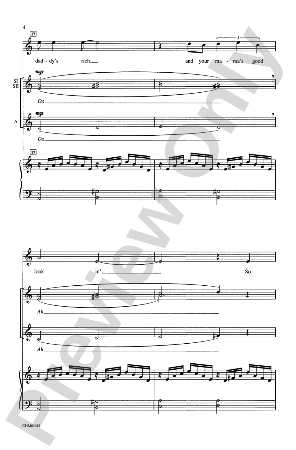 Summertime (from <I>Porgy and Bess</I>®): SSA and Soprano Solo Choral Octavo