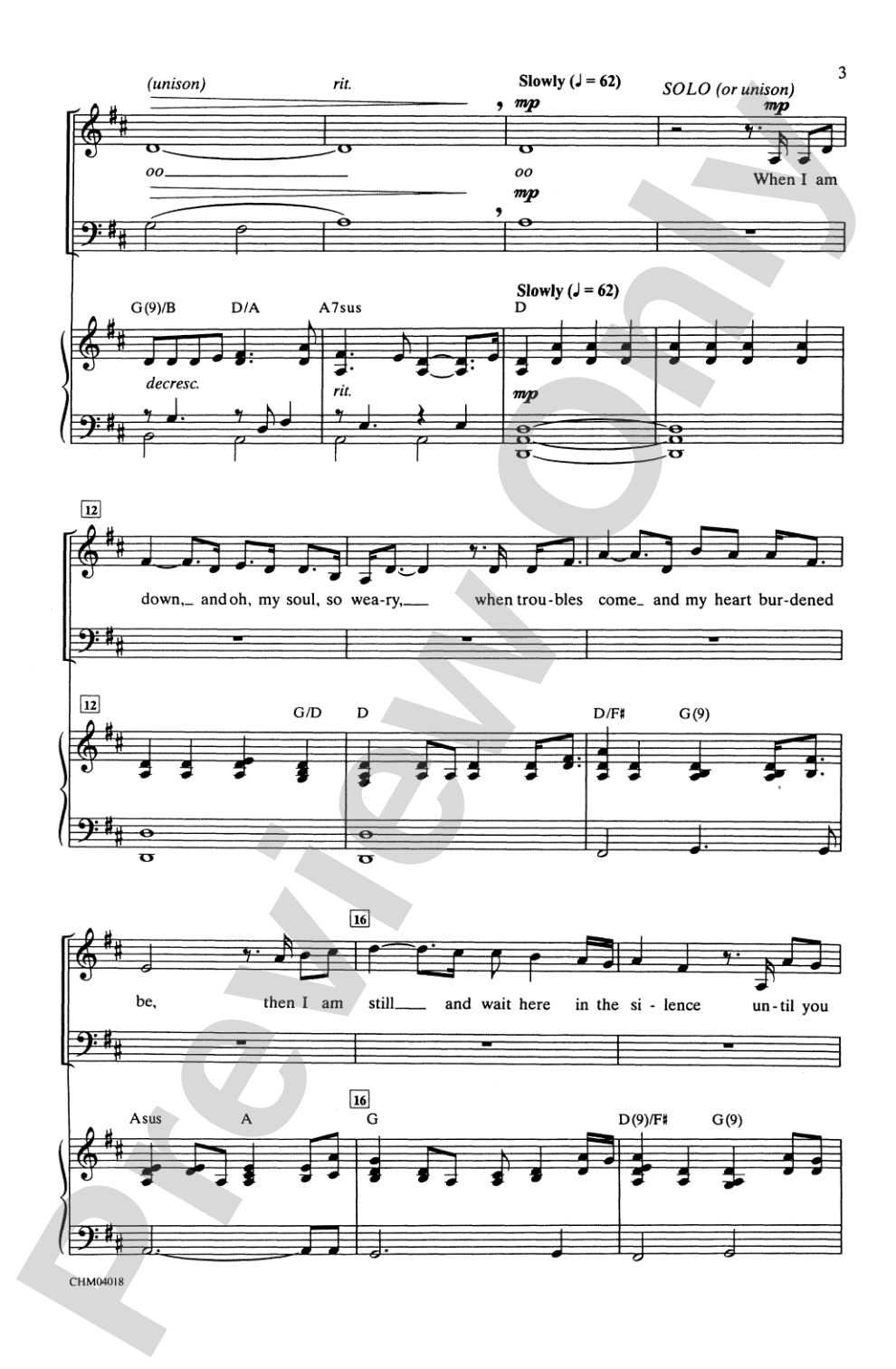 You Raise Me Up (as recorded by Josh Groban): 3-Part Mixed Choral Octavo
