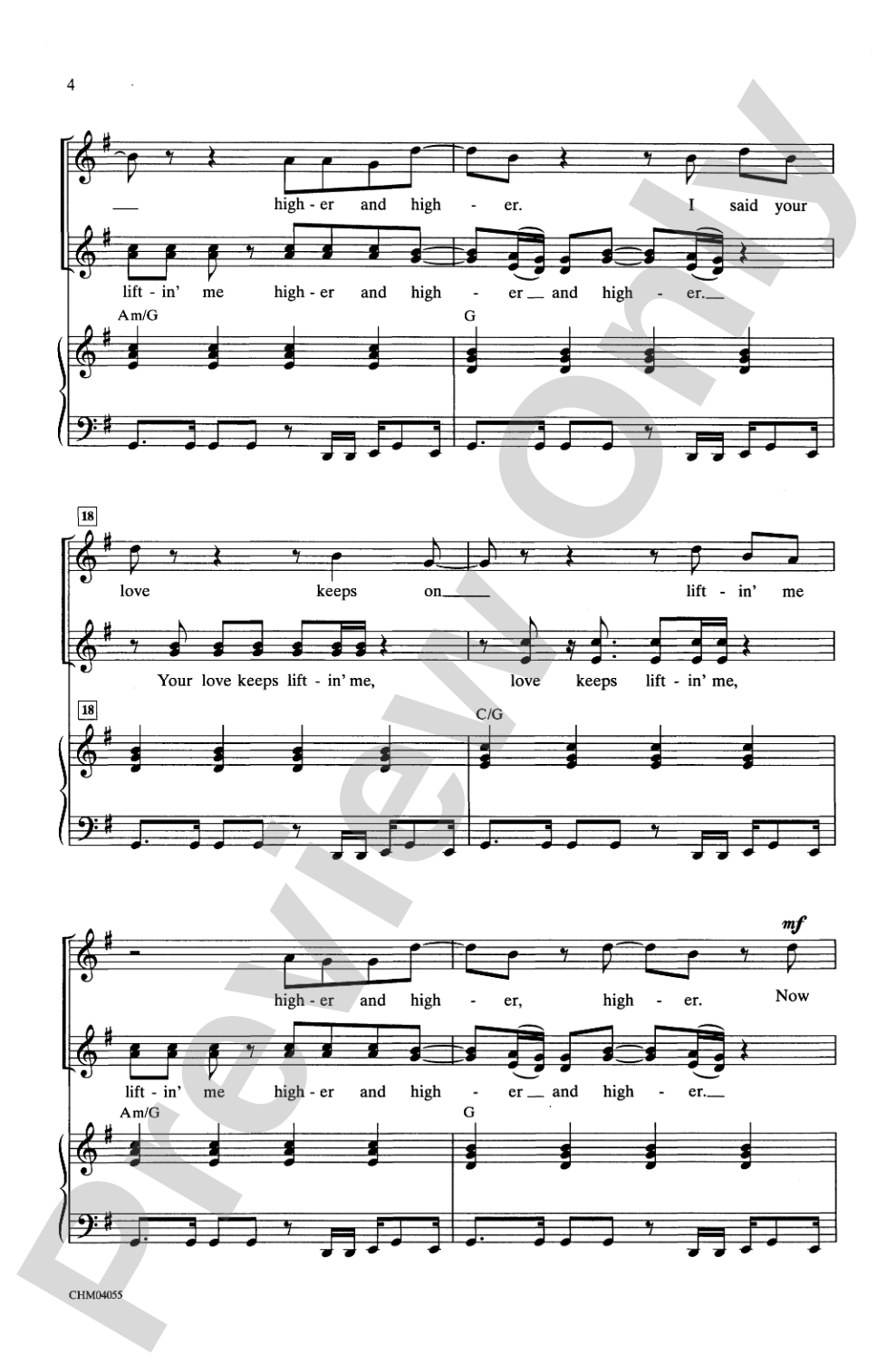 (Your Love Has Lifted Me) Higher and Higher: SSA Choral Octavo