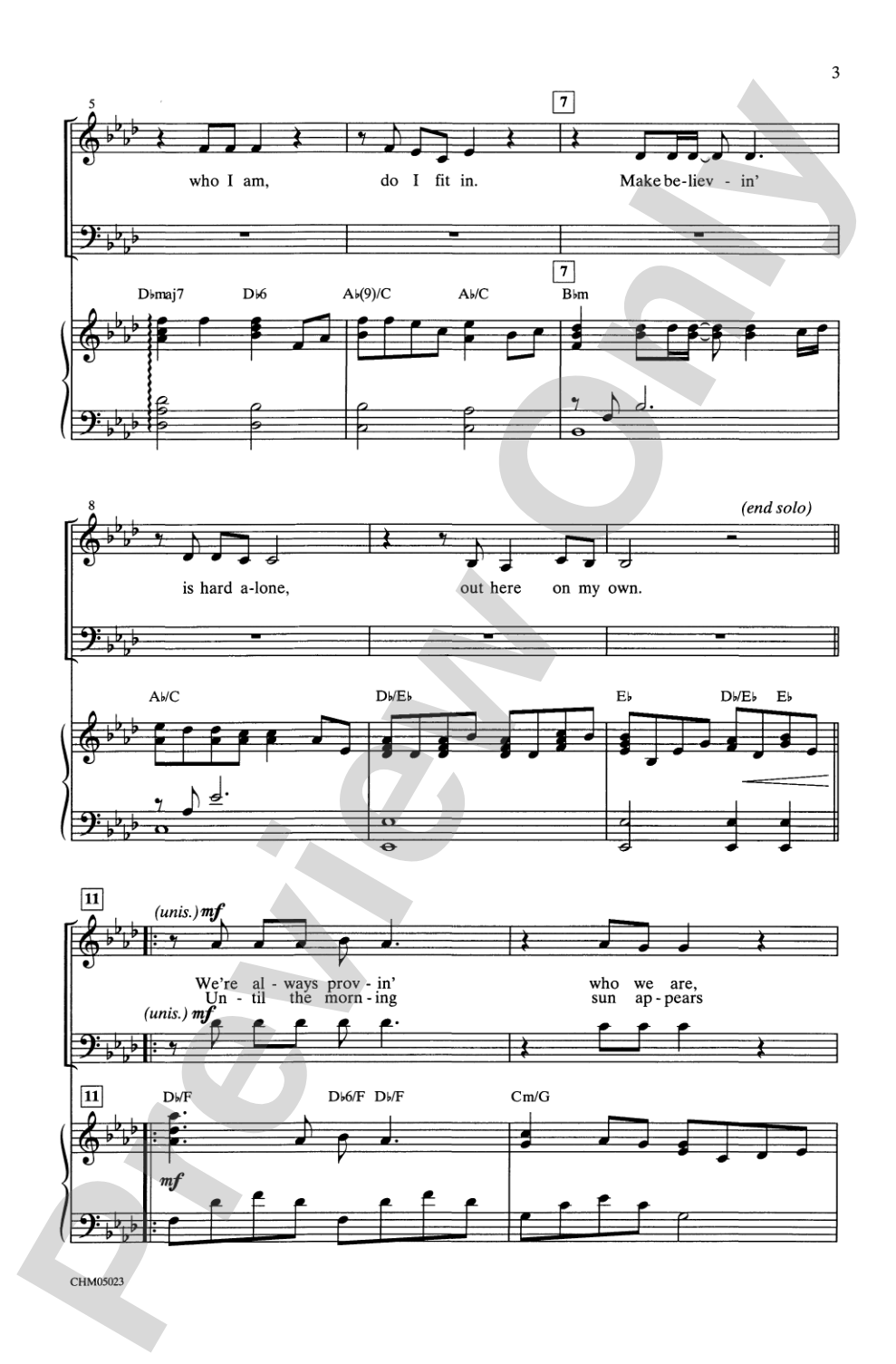 Out Here on My Own (from the motion picture <i>Fame</i>): SATB Choral Octavo