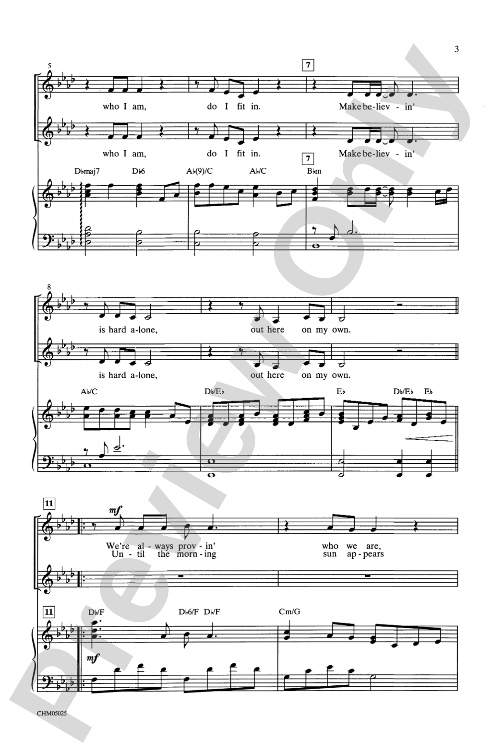 Out Here on My Own (from the motion picture <i>Fame</i>): 2-Part Choral Octavo