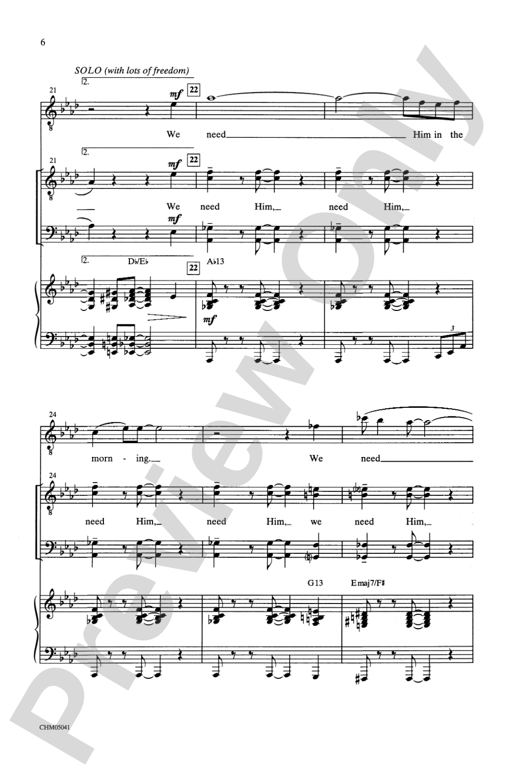 If We Ever Needed the Lord Before (We Sure Do Need Him Now): TTBB Choral Octavo
