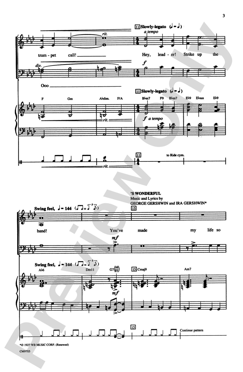 Gershwin Showcase: 3-Part Mixed Choral Octavo
