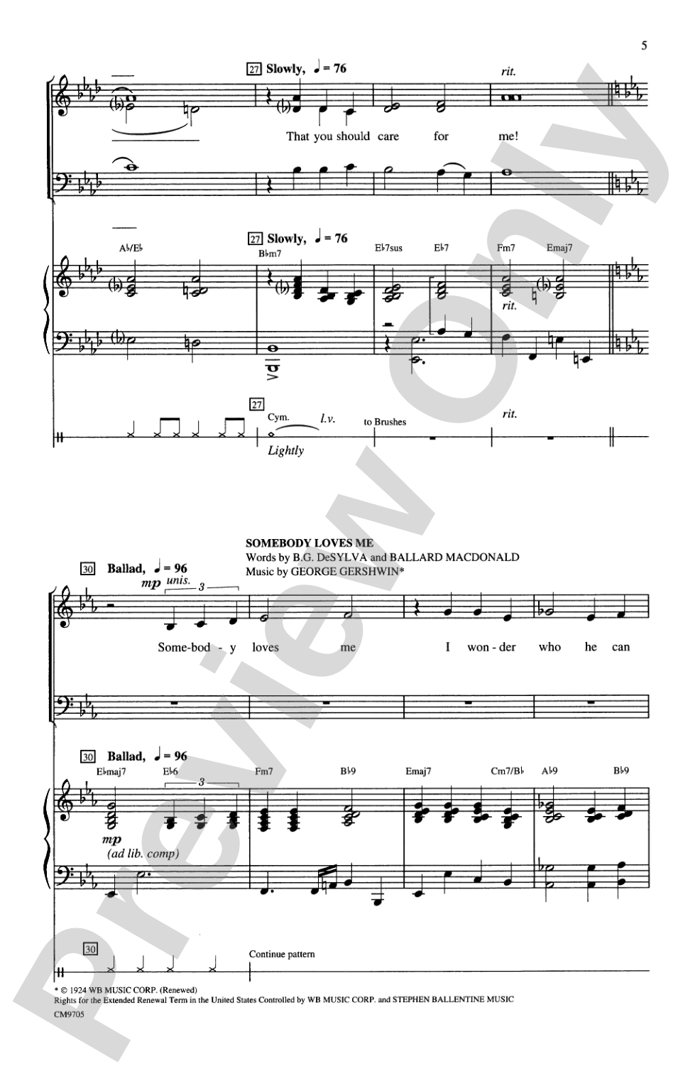Gershwin Showcase: 3-Part Mixed Choral Octavo