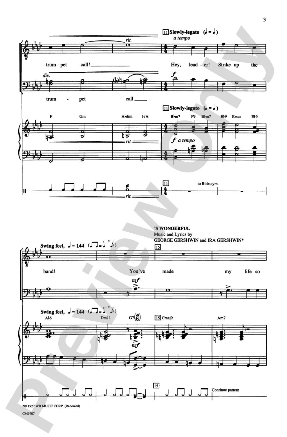 Gershwin Showcase: TTB Choral Octavo