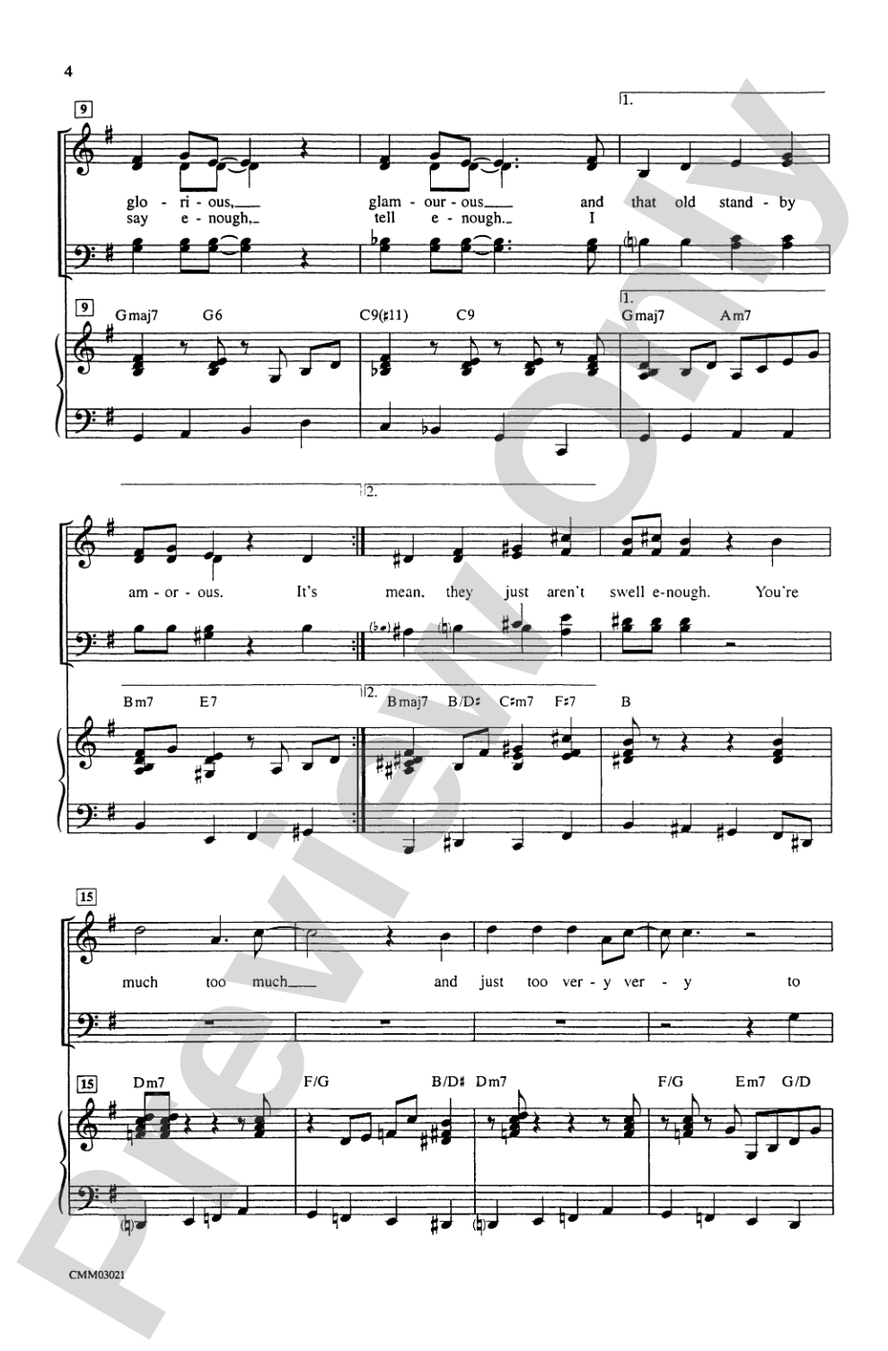 Johnny Mercer: Too Marvelous for Words (A Medley): SATB Choral Octavo