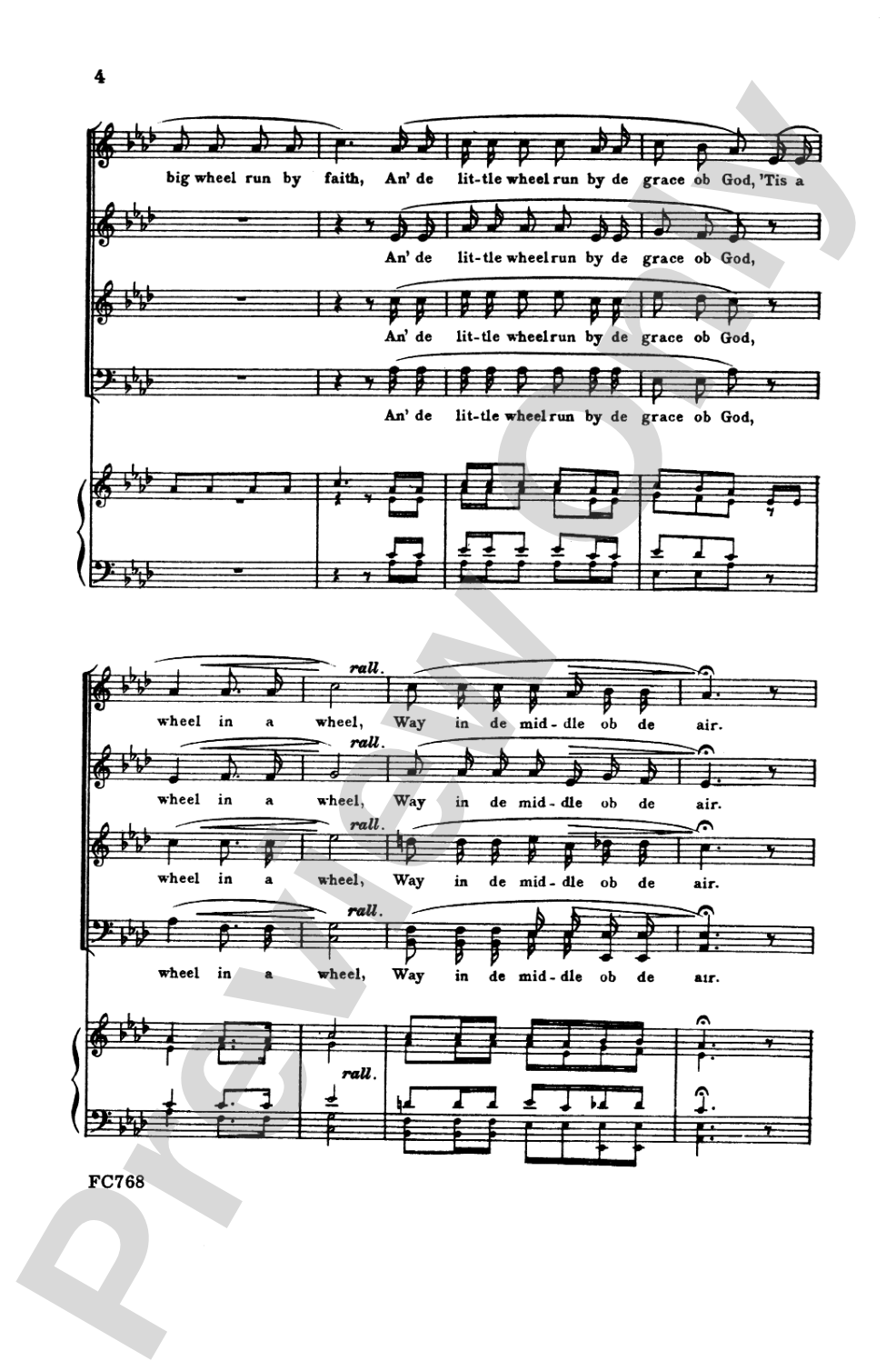 Ezekiel Saw de Wheel: SATB, <I>a cappella</I> Choral Octavo