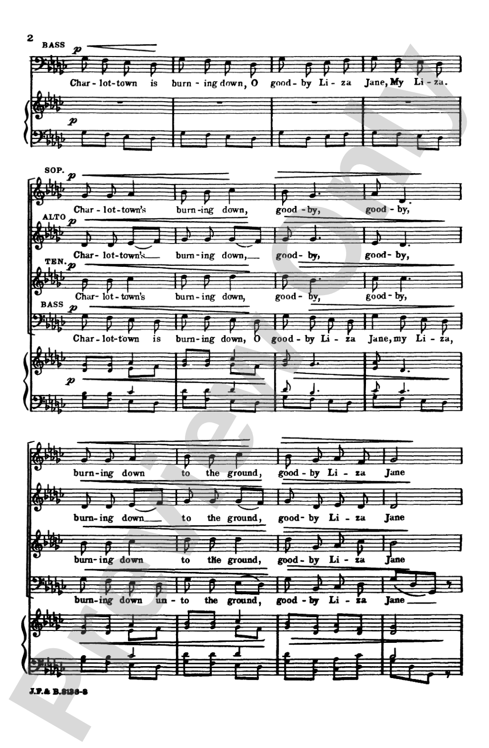 Charlottown: SATB, <I>a cappella</I> Choral Octavo
