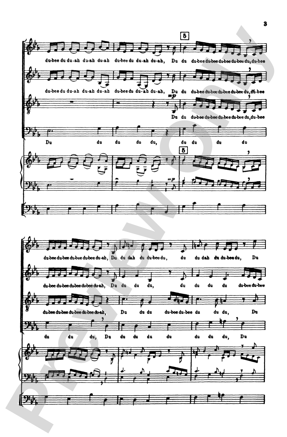 Sleepytime Bach (<I>Sleepers Wake,</I> Cantata 140): SATB Choral Octavo