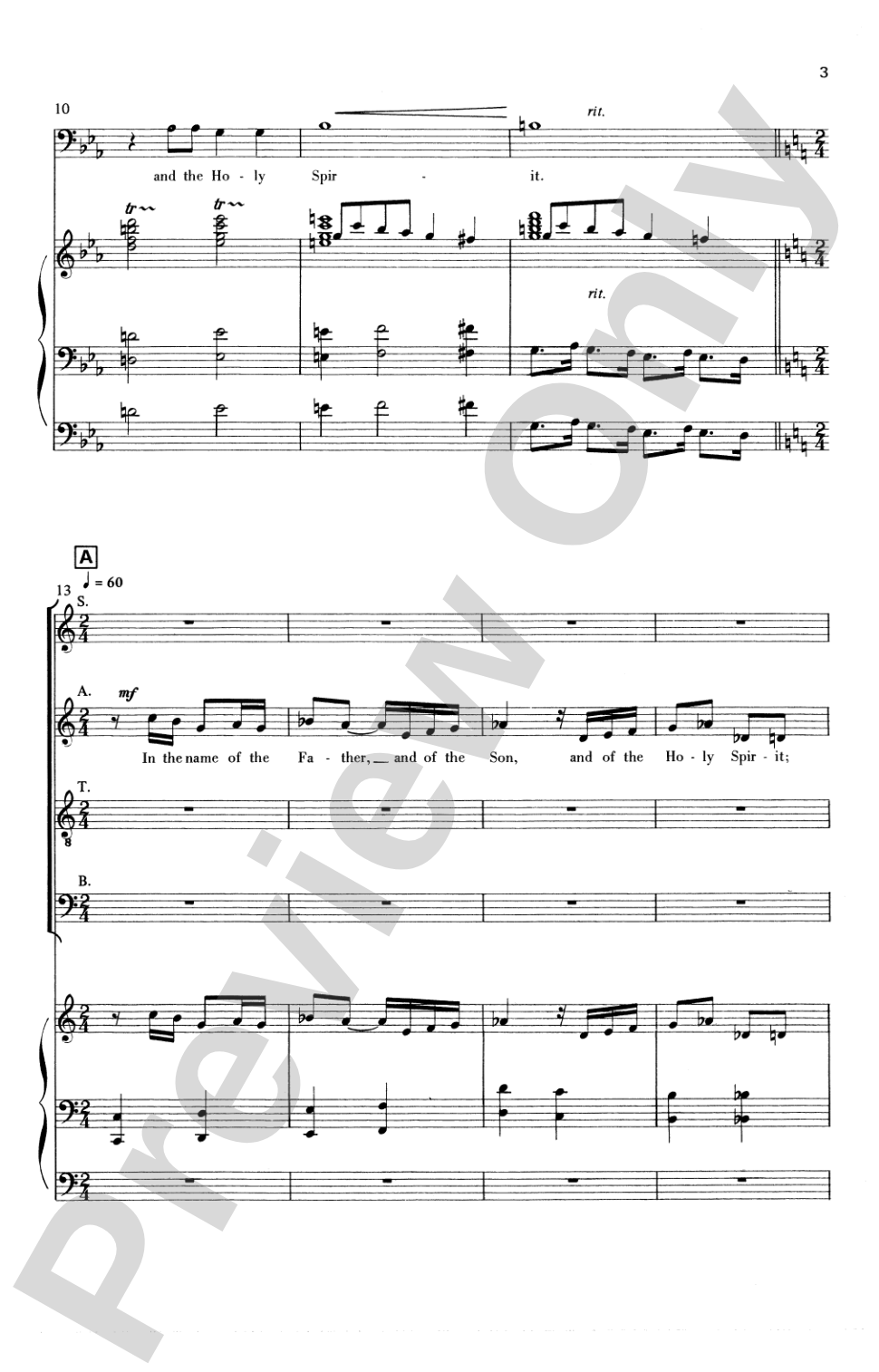 In the Name of the Father (from <I>The Voice of the Holy Spirit</I>): SATB, with Opt. Baritone Solo Choral Octavo