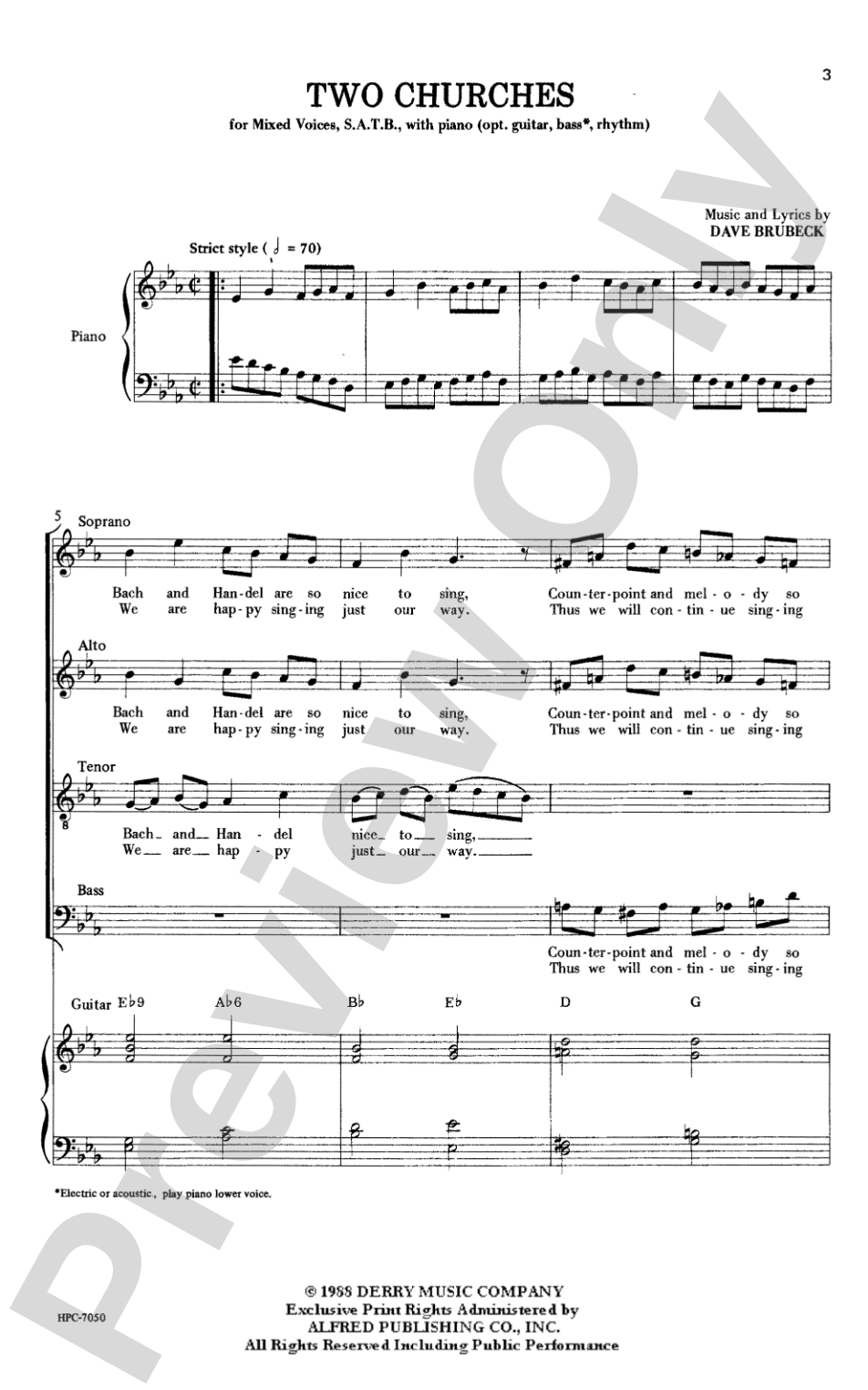 Two Churches: SATB Choral Octavo