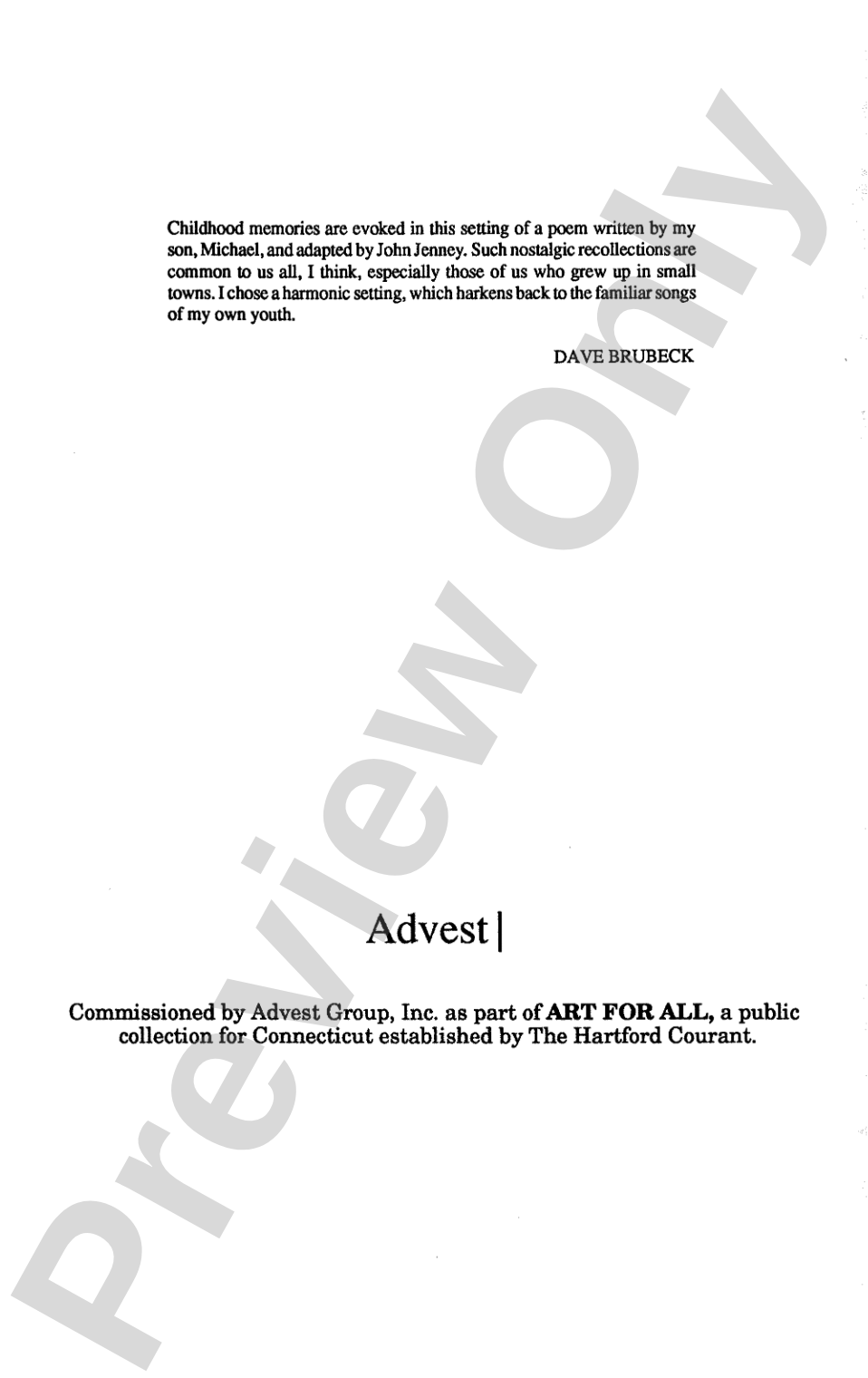 Once When I Was Very Young (from <I>Four New England Pieces</I>): SATB Choral Octavo
