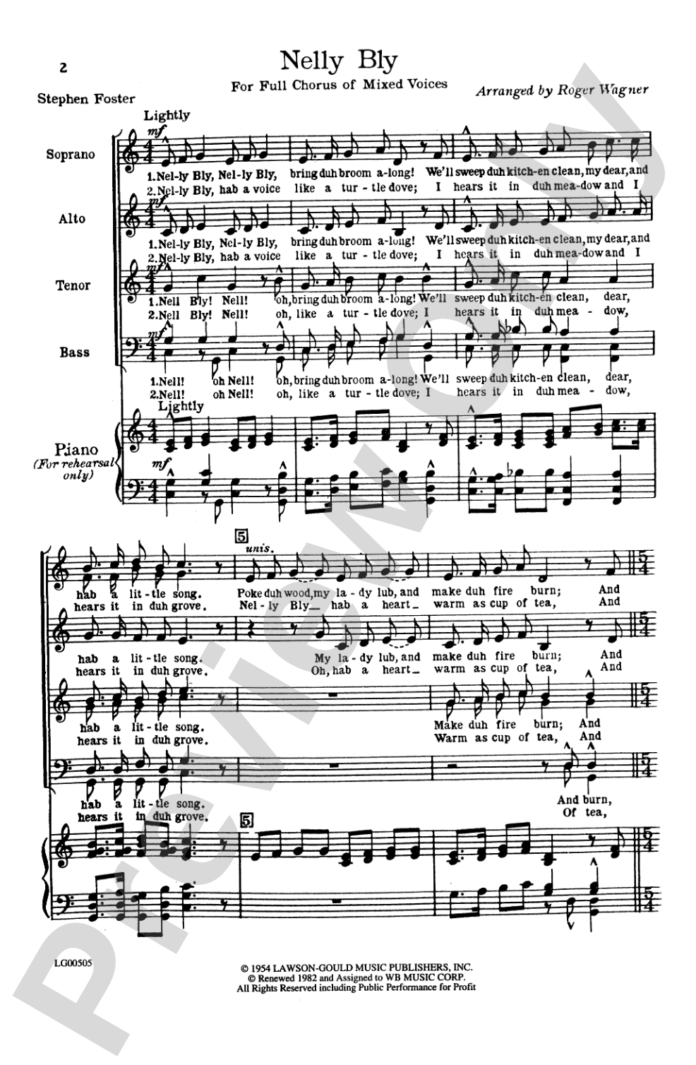 Nelly Bly: SATB Choral Octavo