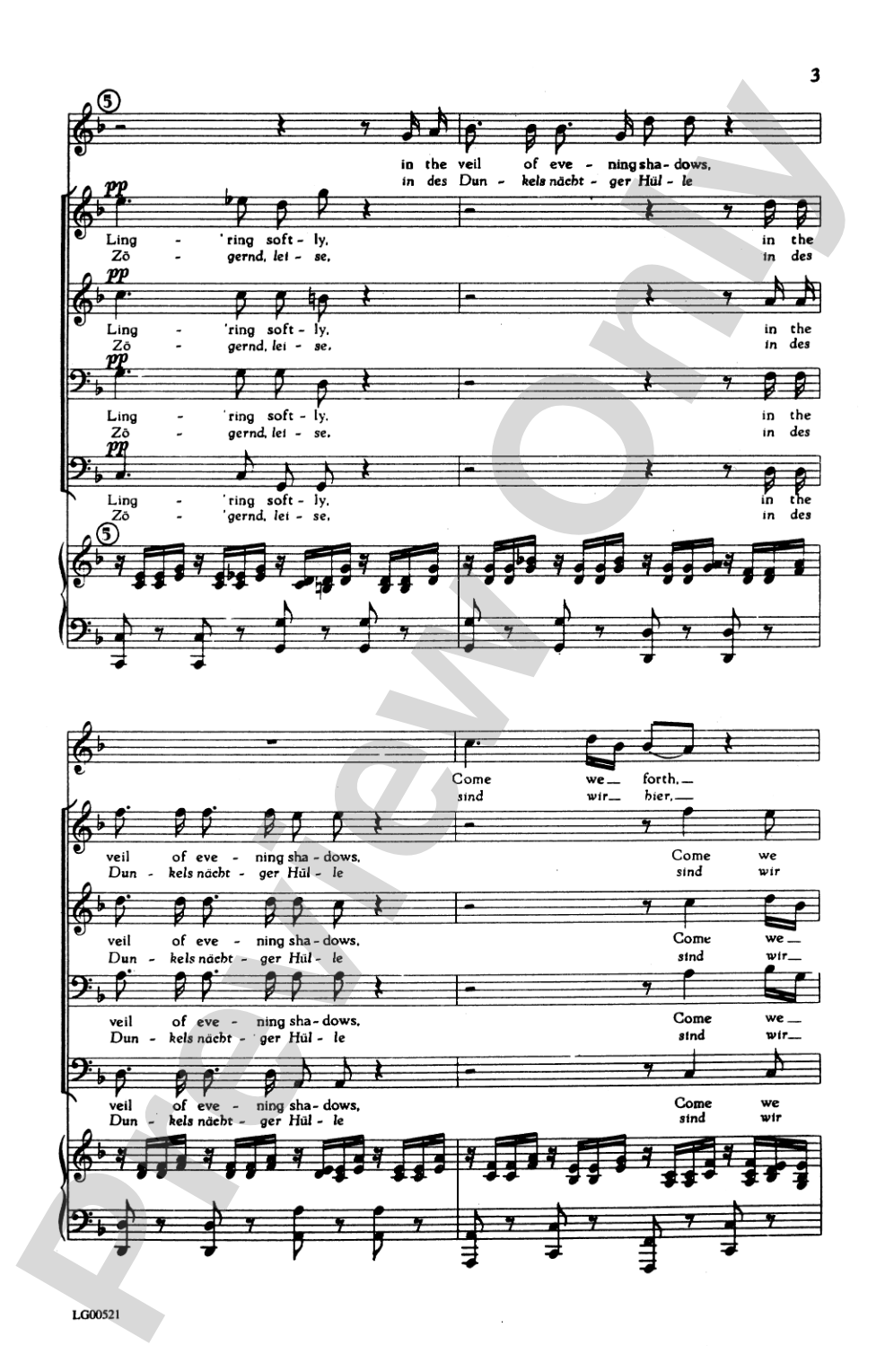 Ständchen (Serenade): TTBB Choral Octavo