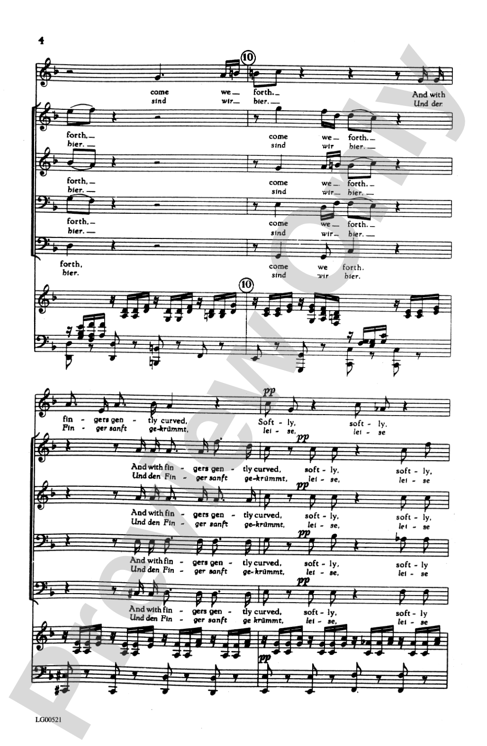 Ständchen (Serenade): TTBB Choral Octavo