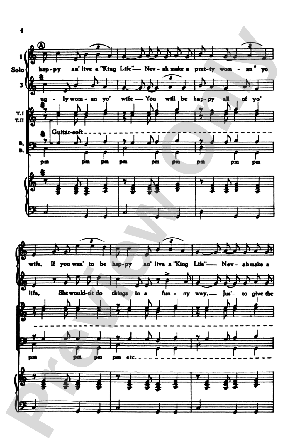Marry a Woman Uglier Than You: TTBB Choral Octavo