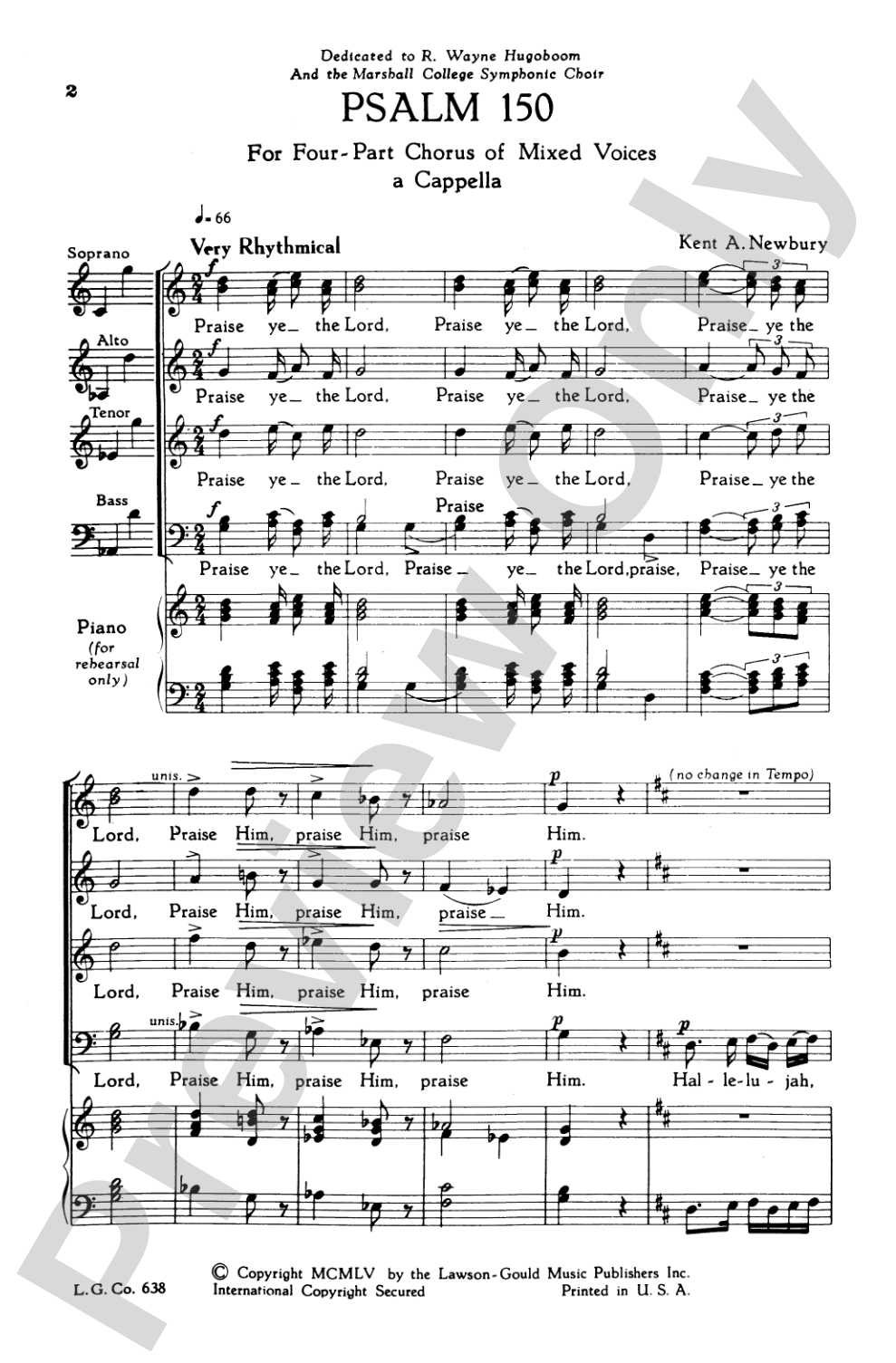 Psalm 150: SATB Choral Octavo