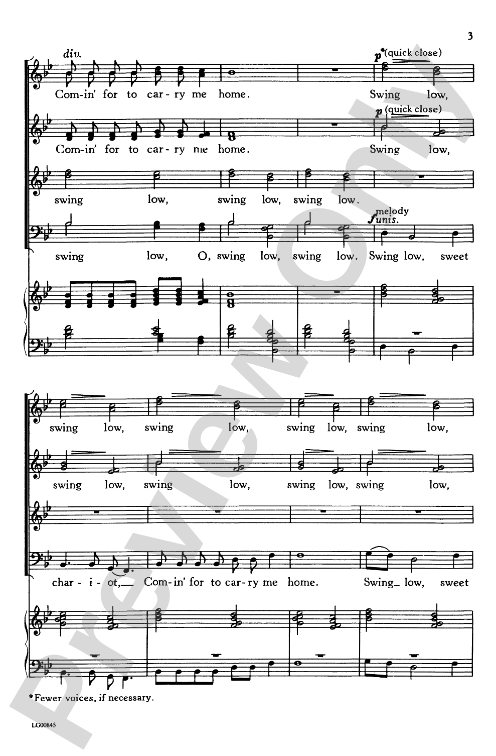 Swing Low, Sweet Chariot: SATB Choral Octavo