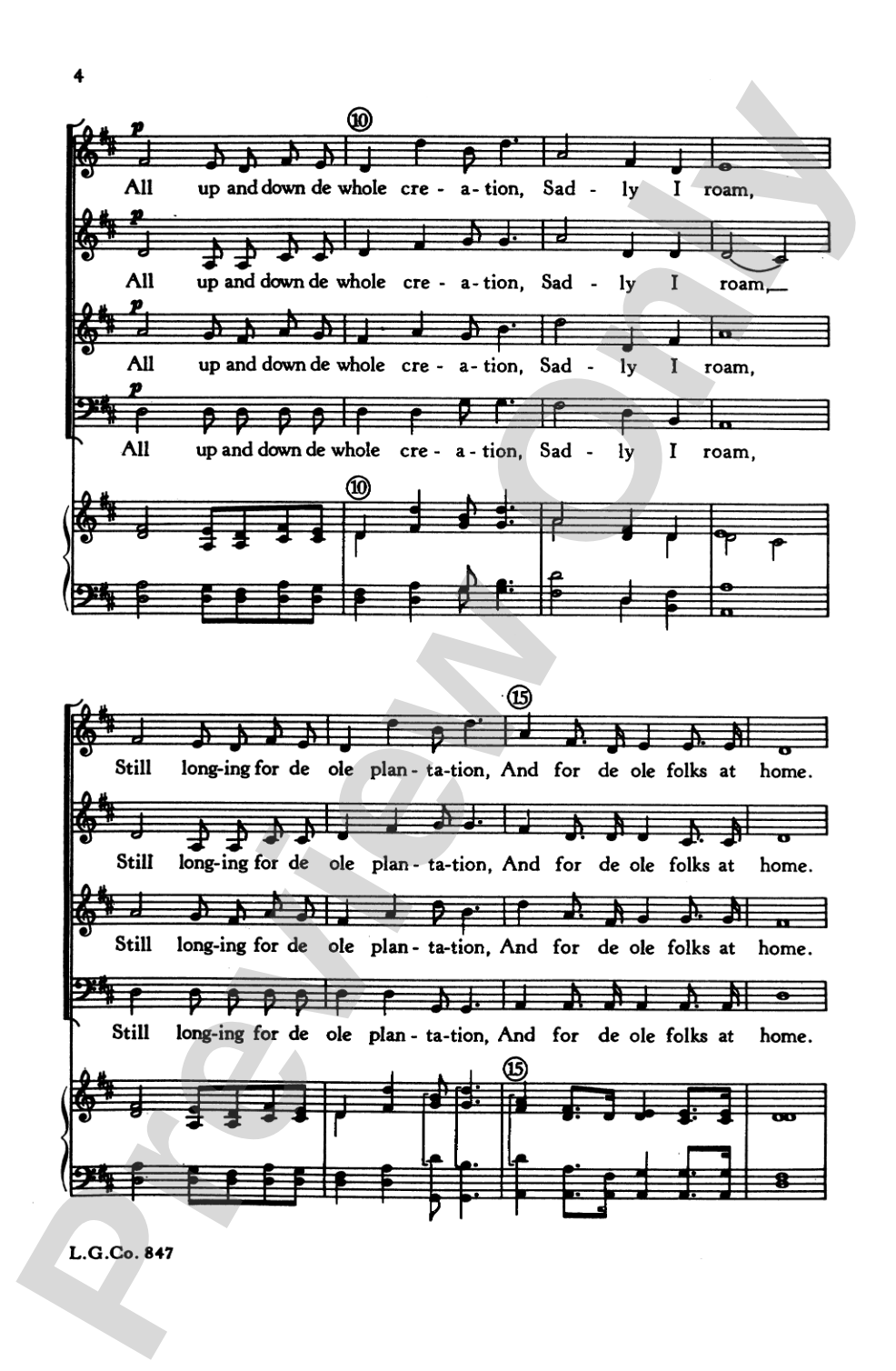 Old Folks at Home: SATB Choral Octavo
