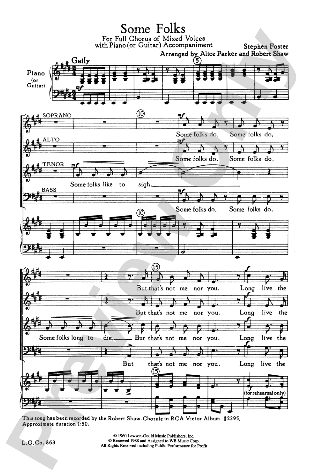 Some Folks: SATB Choral Octavo