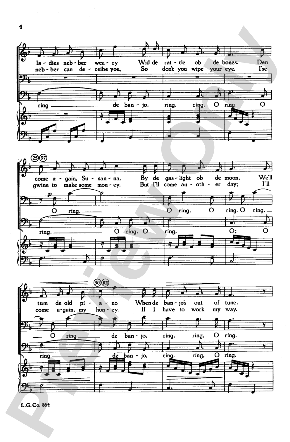 Ring de Banjo: TTBB Choral Octavo