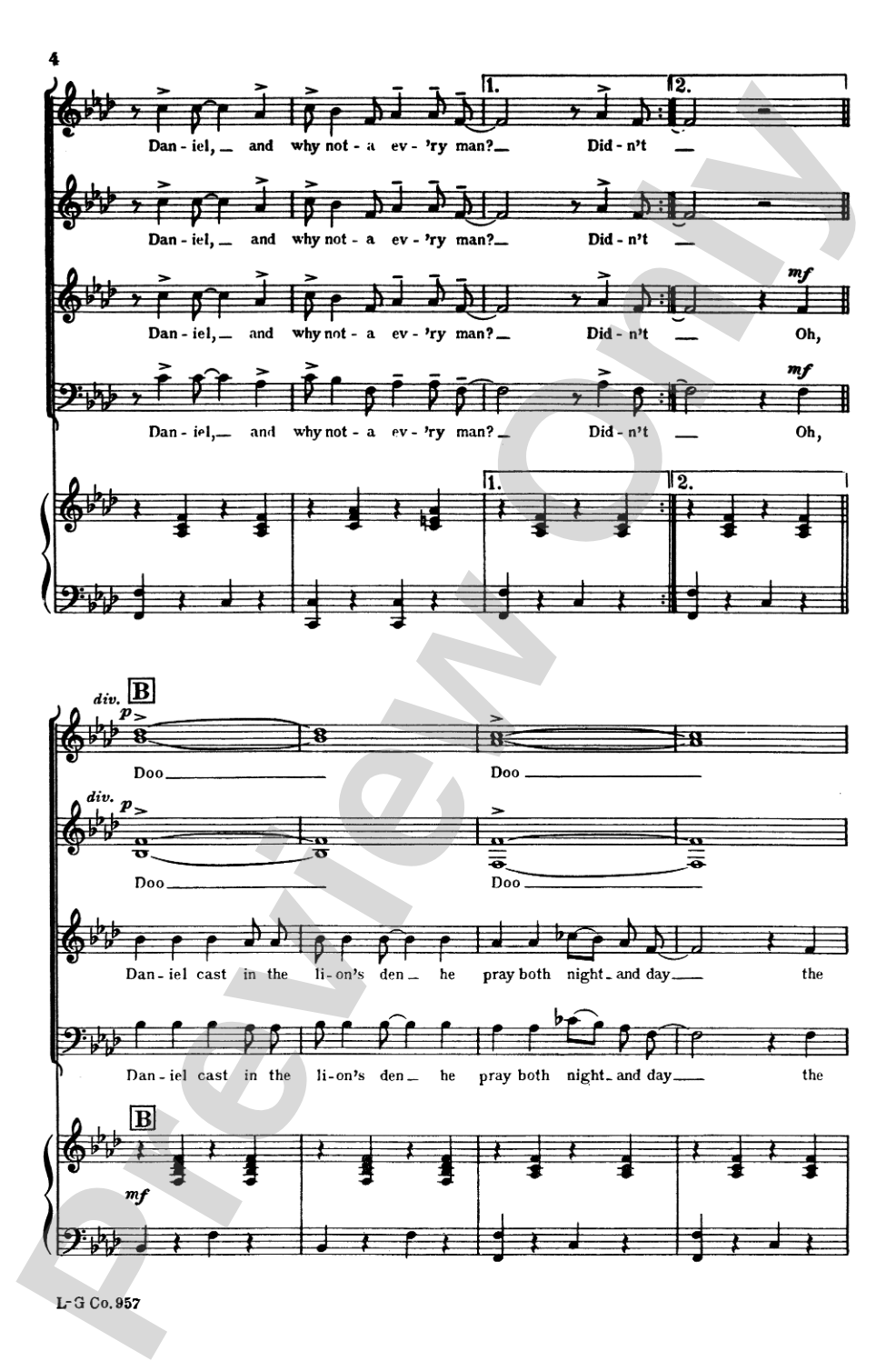 Didn't My Lord Deliver Daniel?: SATB Choral Octavo