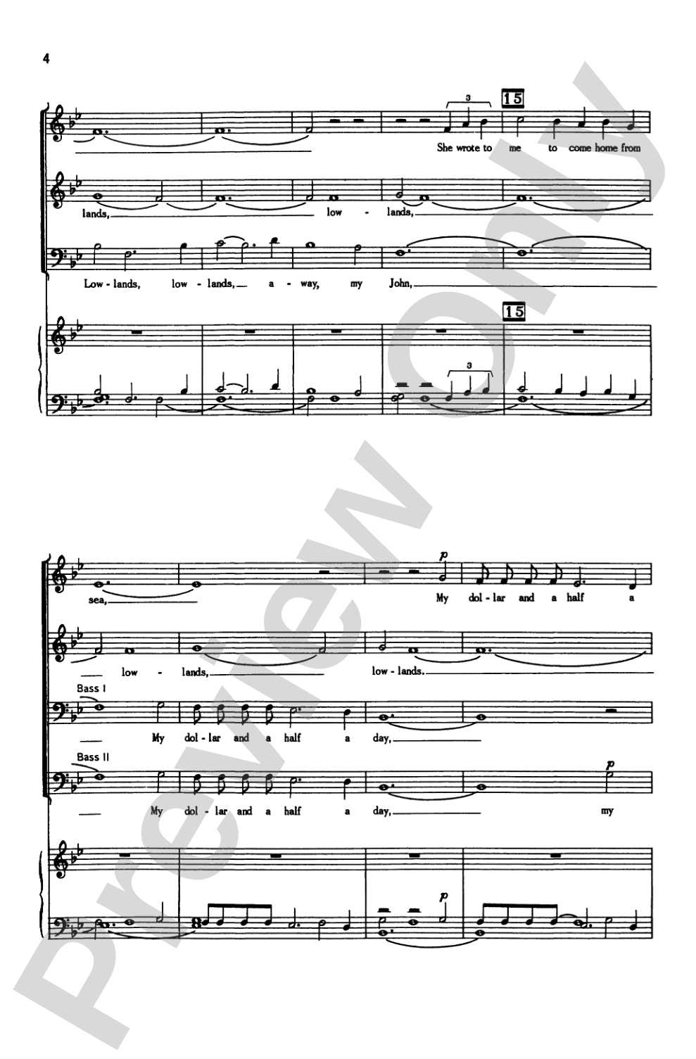 Lowlands: TTBB Choral Octavo