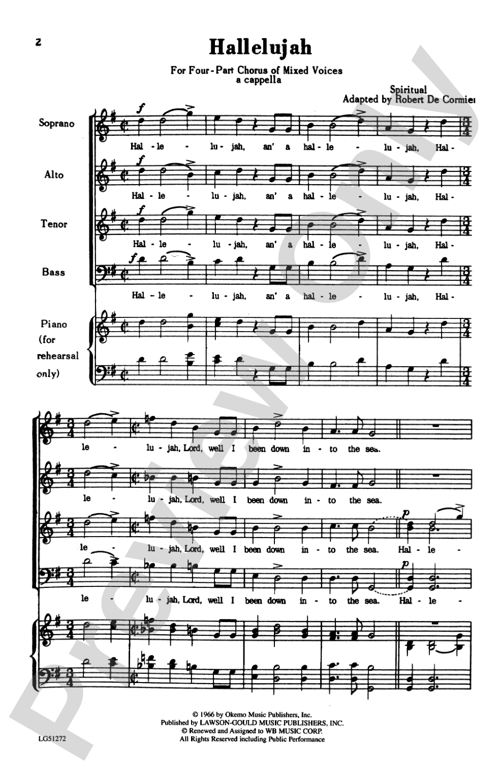 Hallelujah: SATB Choral Octavo