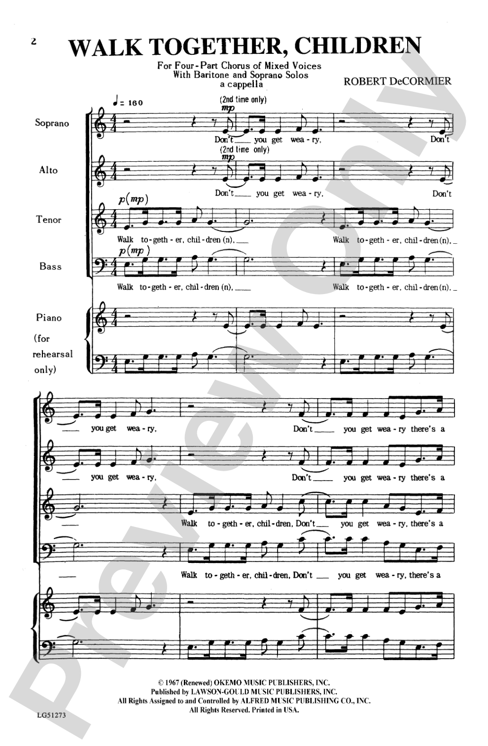 Walk Together, Children: SATB Choral Octavo