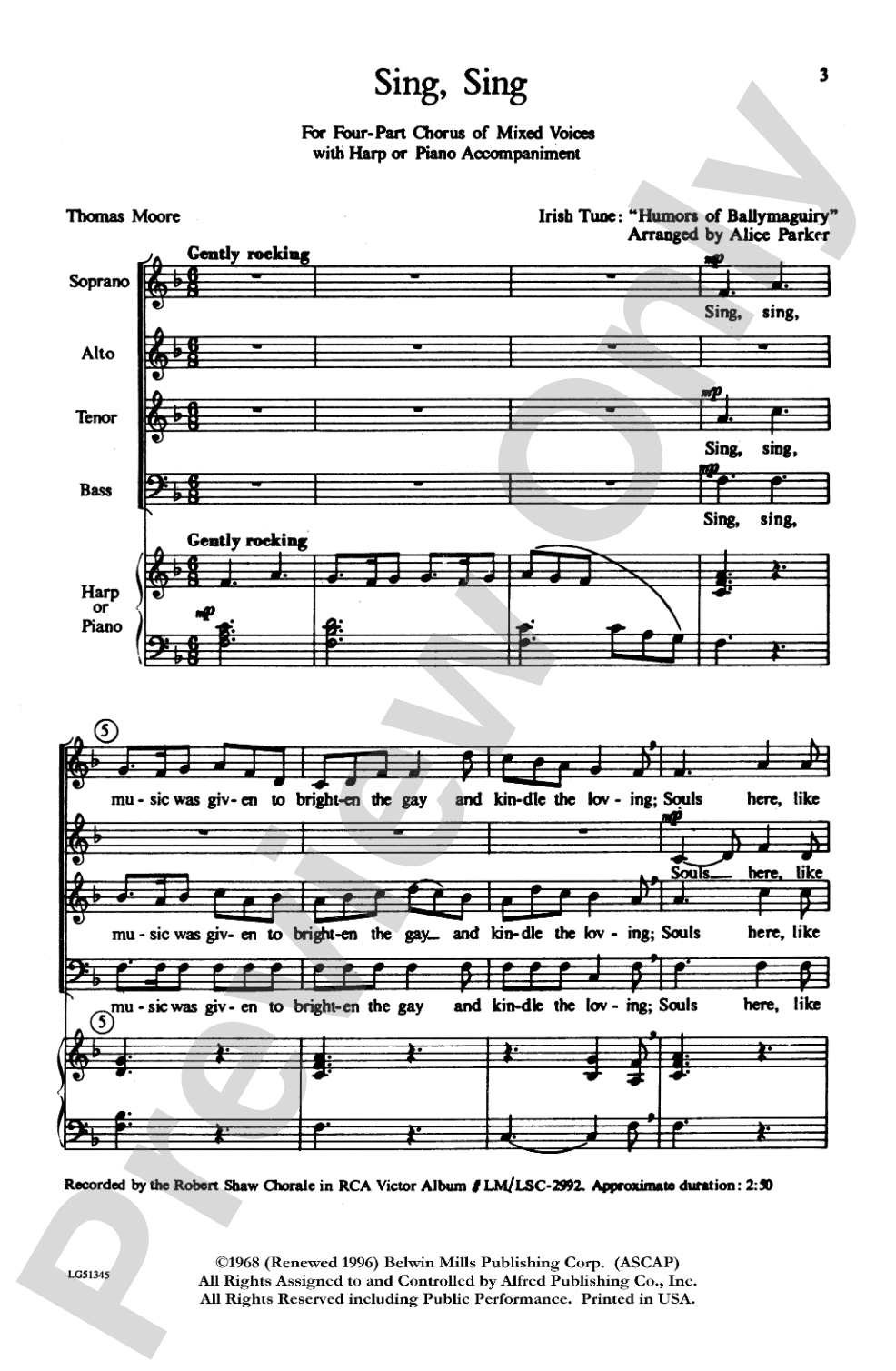 Sing, Sing: SATB Choral Octavo